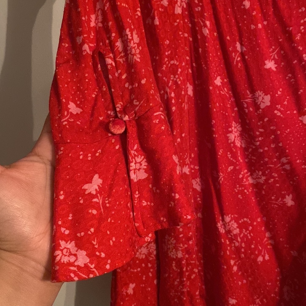 Free People Tess Floral Print Velvet Mini Dress - Picture 8 of 10